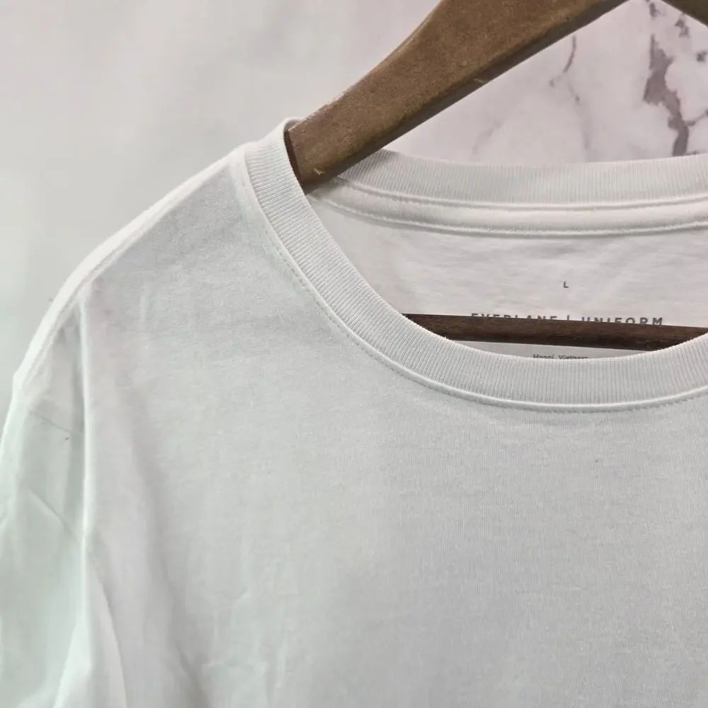 Everlane T Shirt Mens Large White Short Sleeve Crew Organic Cotton Premium - Picture 2 of 9